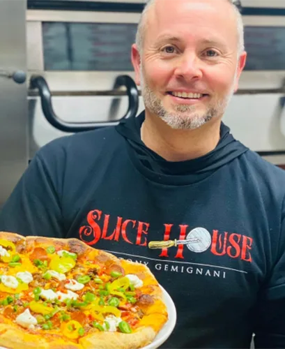 tony with a pizza